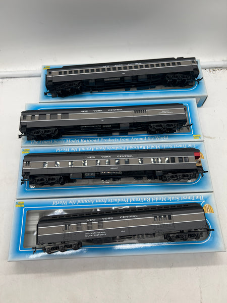 IHC 49491, 49492, 49494, 49495 NEW YORK CENTRAL NYC PASSENGER CAR SET 4 HEAVYWEIGHT CARS HO SCALE  Like New