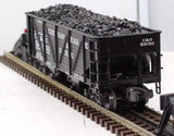 K-Line k-53050 C&O Diecst 2 Bay Hopper with Coal Load O SCALE Used Excellent No Box