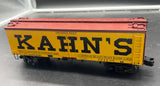 MTH Premier 20-94492 Kahns Dressed Beef 36 Woodsided Reefer Car O SCALE Like New