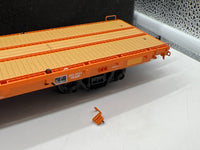 MTH Premier 20-95147 Norfolk Southern 60' Flat Car w/(4) ScaleTrax 10" Straights No. 992229 O SCALE Used Excellent as is