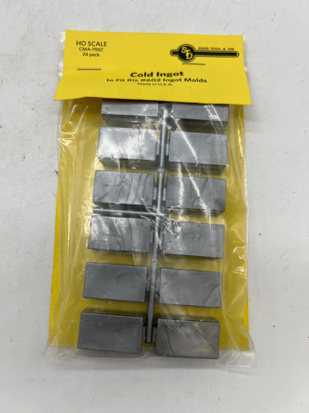 STATE TOOL & DIE CMA-795C cold ingot to fit Rix #602 molds 24 pack  HO scale   NEW