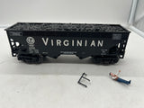 RMT RMT96235 VIRGINIAN 2 BAY HOPPER W COAL LOAD, FIGURE O SCALE Used AS IS BROKEN PIECE