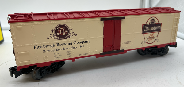 MTH Railking 30-78121  Pittsburgh Brewing Company  PBC - Augustiner Dark Lager Modern Reefer Car AB O SCALE Like New