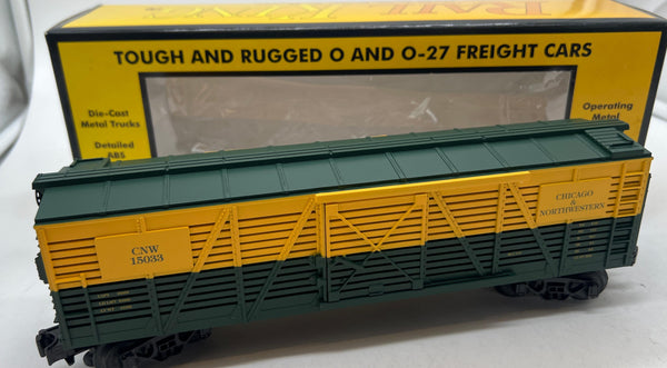 MTH Rail King RK-7109L Chicago Northwestern Stock Car O SCALE Like New