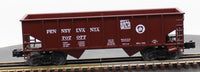 Weaver 707067 Pennsylvania Railroad 2 Bay Ribbed Coal Hopper Car Like New