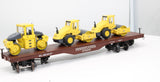 K-Line K693-1891 PRR Diecast Flatcar W/3 Diesel Rollers  O SCALE Like New