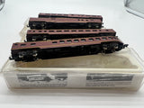 Con-Cor set of 4 Norfolk Western N&W passenger cars N SCALE Like New