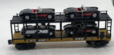 MTH Railking 30-76444 Norfolk Southern NS Auto Carrier Flat Car w/(4) '57 Chevrolet Corvettes O SCALE Like New