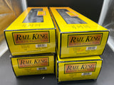 MTH 30-67691, 30-67692, 30-67693, 30-67694 MTHRRC MTH ELECTRIC TRAINS RailKing 60' Streamlined Passenger Car Set (Set of 4) O Scale NEW