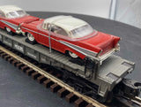 MTH Railking 30-7610 MTH w/57 Chevys RailKing Flat Car Scale O SCALE NEW