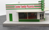 MTH Railking 30-90217 Cosmo Family Pizzeria Single Story Opposite Corner Store O SCALE NEW