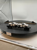 MTH Railking 30-7680 MTH Transport Flat Car - MTH Transport w/(2) 1970 Chevelle (White w/Black Stripe) O SCALE NEW