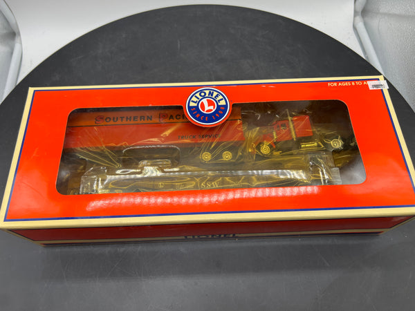 Lionel 6-52222 LRRC flatcar with tractor and trailer O SCALE NEW