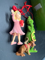 Dept 56 4031514T Grinch Max & Cindy Lou Who Ornament Set  Like New