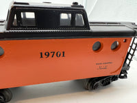 Lionel 6-19701 Orange Milwaukee Road N5C porthole caboose O SCALE as is Used Excellent Damaged Box