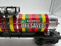 Lionel 6-9278 Life Savers chrome single dome tank car O scale Used Excellent as is