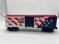 Lionel 6-26777 American flag patriotic boxcar with lights 2001 O SCALE NEW