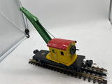 Lionel Tinplate Remake Crane Yellow, Red, Green O SCALE Used Excellent No Box