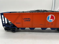 Lionel 6-19303 Lionel Lines quad hopper with coal load O SCALE Like New