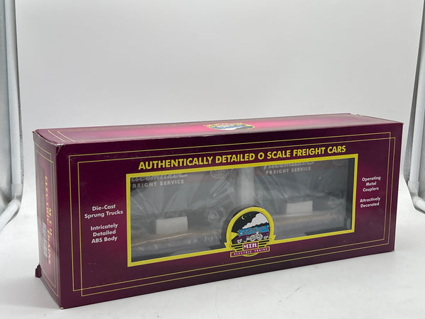MTH Premier 20-3585b New York central NYC Pacemaker flatcar w/ 2 pup trailers O SCALE NEW