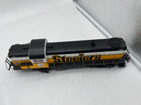 MTH Railking 30-4177-1e NFL - Pittsburgh Steelers RailKing Scale Diesel Locomotive  with Proto-Sound 2.0. O SCALE Like New Damaged Box
