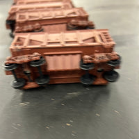 Set of 6 Brown ore cars Need Lettering and Couplers HO SCALE