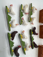 LGB Chickens Scenery/ Accessories 12 pieces G SCALE Like New No Box