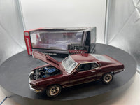 Auto World 1/18 scale - AMM1006/06 1969 Ford Mustang Boss 429 - maroon 1/18 SCALE Like New
