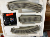 Lionel 6-30018 Pennsylvania Flyer  Set O SCALE (7 stakes are missing from flat car) Used Damaged Box