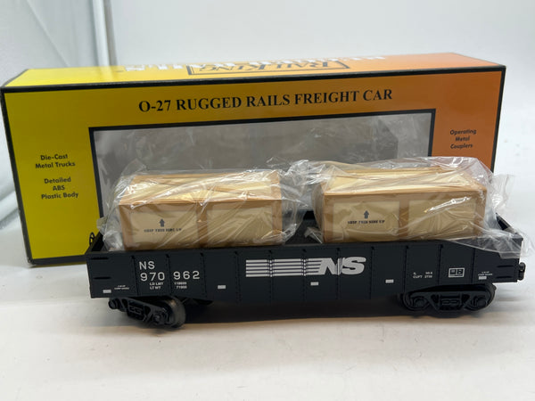 MTH 30-4231a Norfolk Southern NS Gondola Car W/ 2 Crates O SCALE Like New