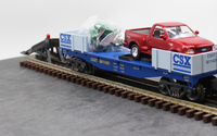 K Line K661-1431 O Gauge Flatcar with '98 Ford Pickup and Figures 10 O SCALE Like New