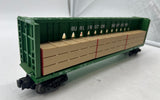 Lionel 6-16371 Burlington Northern I beam flatcar w lumber load O SCALE Used No Box