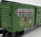 MTH Premier 20-93099A John Deere 40' Box Car General Purpose Farm Tractor  O SCALE Used Excellent No Box