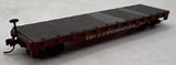 Atlas 38134 WESTERN MARYLAND Flat Car Oxide Red/White #2464 N Scale WEATHERED AS IS Like New