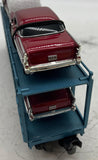 MTH Railking 30-7012B Electro Motive Division Auto Carrier w/ Ertl 57 Chevys O SCALE Like New