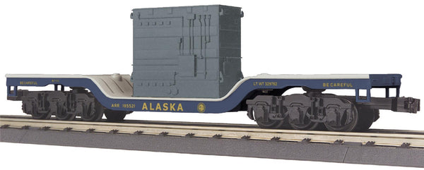 MTH Railking 30-76204 Alaska RailKing Dep. Center Flat Car w/Transformer Load O SCALE Like New