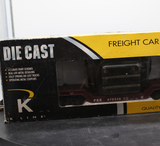 K-Line K692-1891 PRR Die-Cast flatcar with Transformer O SCALE Used Damaged Box