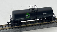Atlas 40222 Cargill (CRGX w/solid marks) Trinity Corn Syrup Tank Car Black/White Green/White Logo N Scale Like New Kadee style couplers