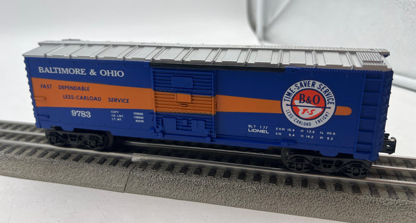 Lionel 6-9783 Baltimore and Ohio Time Saver Boxcar O SCALE Used Excellent