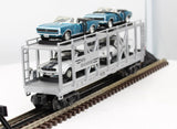 MTH Railking 30-7666 Auto Transportation Auto Carrier Flat Car w/Ertlr 1967 Camaro SS and 1967 Shelby O SCALE Like New