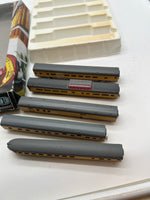 Con-Cor #0001-004017  Milwaukee Road  passenger set: RPO/coach/diner/slpr/obsv N SCALE Used Excellent Damaged Box