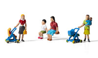Woodland Scenics WDSA1832 Moms & Kids HO Scale Figures NEW