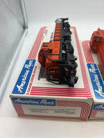 American Flyer Lionel Illinois Central Gulf IC 6-48001, 6-48701, 4-9712 GP-20 Diesel Locomotive, Caboose, & Boxcar S SCALE Like New