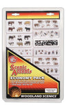 Woodland Scenics WDS A2061 WDS2061 Scenic Accents Economy Pack Assorted Farm Set N Scale NEW