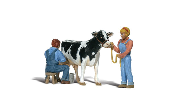 Woodland Scenics WDS A2553 WDS2553 Milkin' Ol' Bessie Figure- G scale NEW