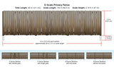 Woodland Scenics WDS A3005 WDS3005 Figures Accents Privacy Fence O Scale NEW