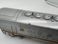 Lionel Postwar 2343P 2343T Santa Fe F-3  Diesel Locomotives set (1 pwd) with screens &  1 original box, 1 wrong box O SCALE Used Damaged Box