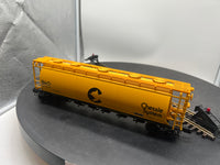 Atlas 6332-4 ACF 6 BAY CYLINDRICAL HOPPER - Chesapeakea & OHIO  Chessie #835040 3 RL  O SCALE Like New