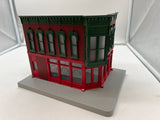 MTH Railking 30-90093 Christmas Store Opposite Corner Building w/Blinking Sign. O SCALE Like New