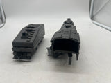 MARX TRAIN 666 1666 Locomotive and tender gray santa fe O SCALE Used Excellent No Boxas is